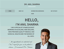 Tablet Screenshot of dranilsharma.co.nz